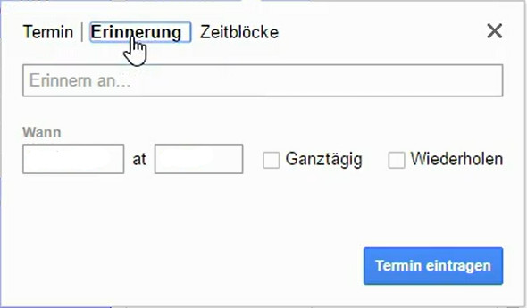 Google Kalender Erinnerungen