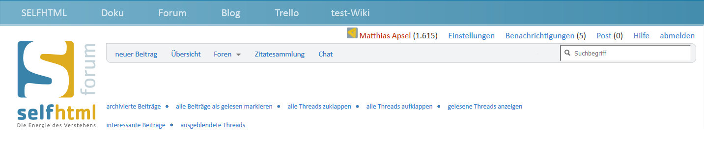 Entwurf Forumskopf