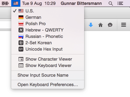 Screenshot Tastatur-Wähler