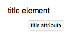 Tooltip durch title-Attibut am title-Element