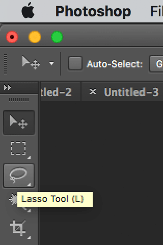 Screenshot Photoshop mit Tooltip „Lasso Tool“